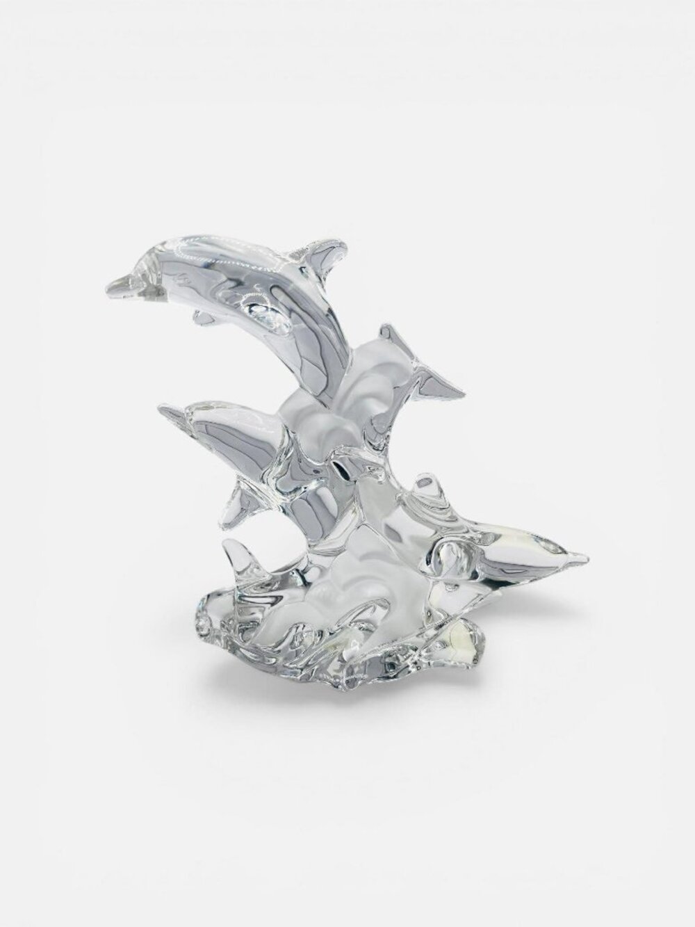 Lenox Trio of Brilliance Crystal Dolphins – Germany, 7", Full Lead Crystal (Orig